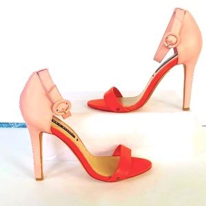 Alice + Olivia orange and pink  heeled sandals  38
